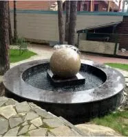 Сфера гранит фонтан 3D шар (518901) ∅ 750 мм. Дубна 