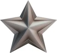 Звезда из нержавеющей стали декор на стелу в Дубне (518508)