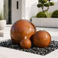 Шары 3 шт. фонтан Corten от (518907) ∅ 0,35 до 1 м. Дубна 