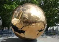 Полый шар из латуни полированный (198296) производство - сфера арт-объект ø 1000 мм. пустотелая  в Дубне