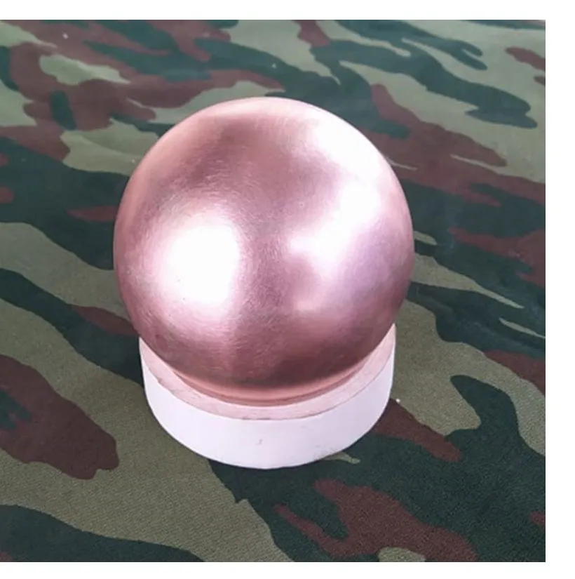 Шлифованная медная сфера - диаметр 100 миллиметров. Толщина стенки 1,5 миллиметра. Производство медных шаров - Дубна, NSO-PiroClub